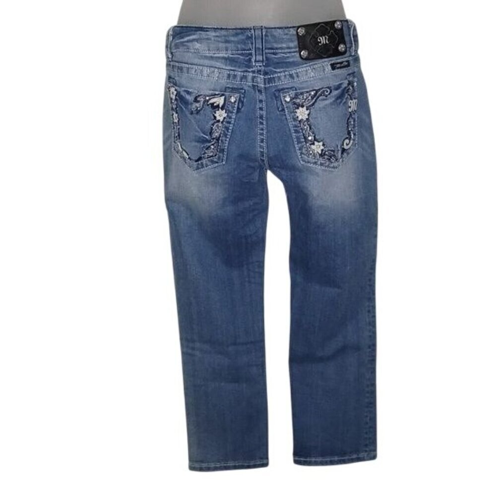 Miss Me Embroidered Floral Capri Jeans - Picture 2 of 5